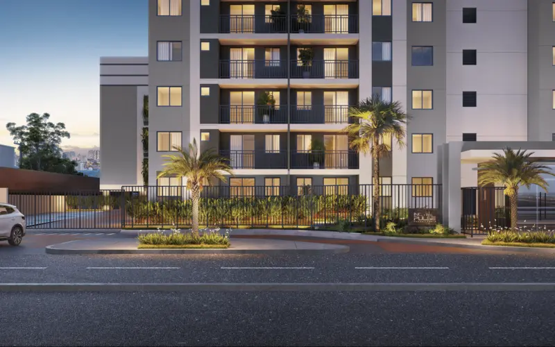 Acesso do Inc Pulse Parquelândia ao entardecer — render oficial
